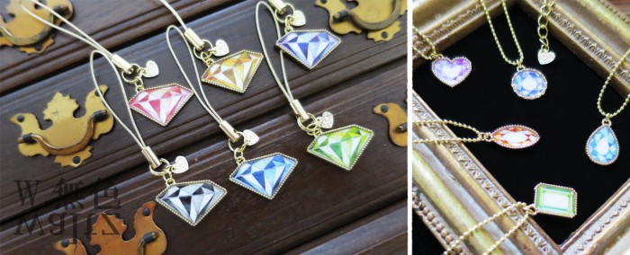宝石シリーズ アクセサリー 宝石ストラップ ブリリアントモノトーン by