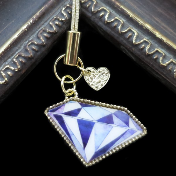 ストラップ宝石 宝石シリーズ アクセサリー 宝石ストラップ ブリリアントパープル by W