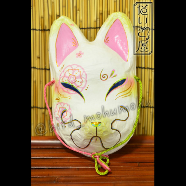 だいきょ屋 狐面 兎面 お面 ウサギ キツネ ハンドメイド だいきょ屋 お面 狐面【す】 by だいきょ屋｜雑貨百般・本当に売ってる