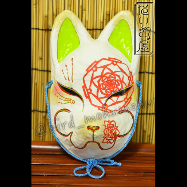 だいきょ屋 狐面 兎面 お面 ウサギ キツネ ハンドメイド だいきょ屋 お面 兎面【い】 by だいきょ屋｜雑貨百般・本当に売ってる
